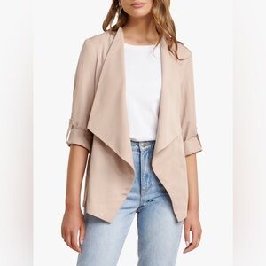 Ever New Carrie Waterfall Jacket Light Caramel NWT